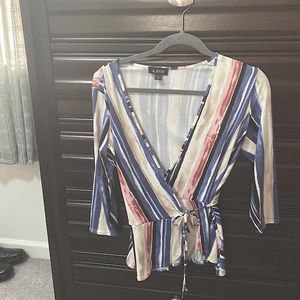 Very soft comfortable wrap top